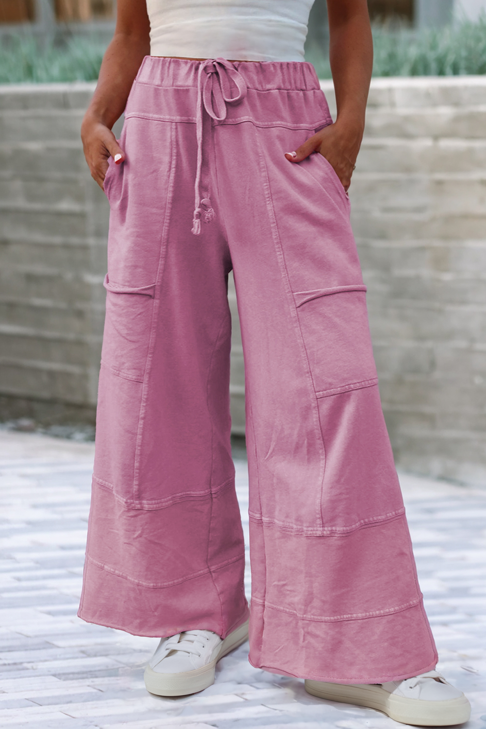 High Waist Wide Leg Pants/ L