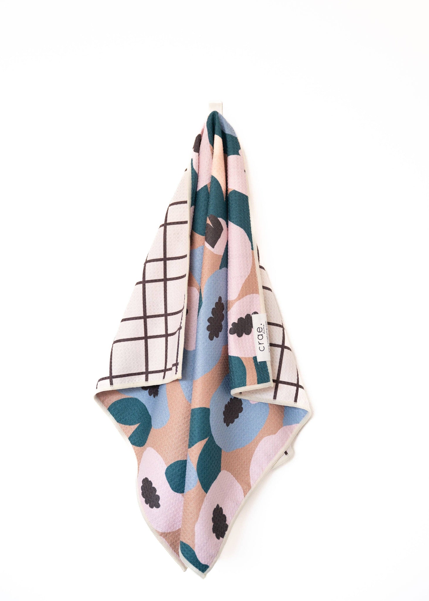 Crae.Home - Lilly Plaid: Reversible Hand Towel: Brown / Hand Towel