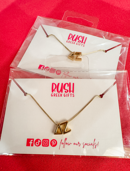 Charm Letter Necklace: Chi Omega