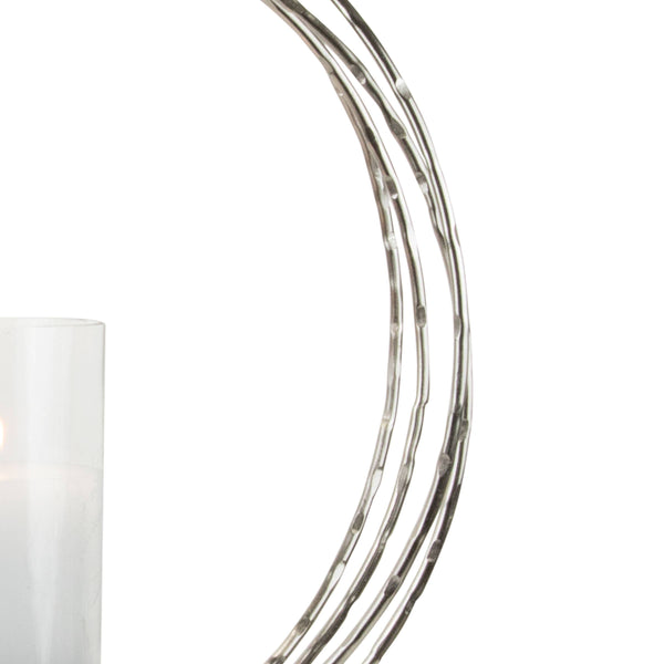 Foreside Home & Garden - SALE - Hammered Ring Pillar Holder Small
