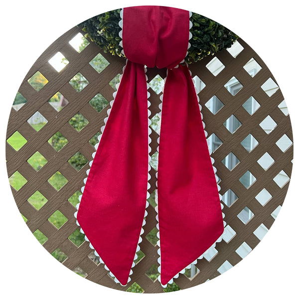 Custom Linen Sashes with Trim