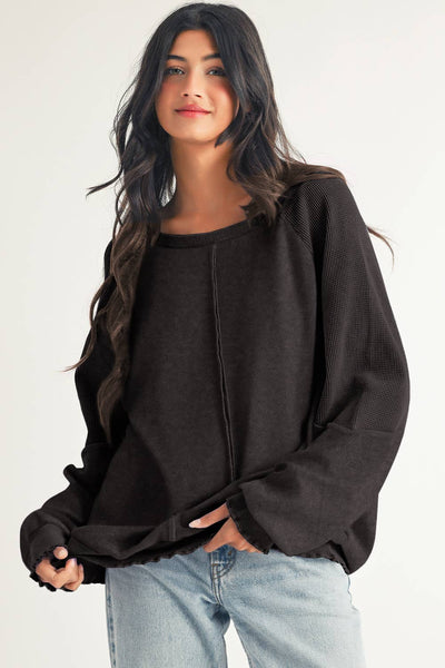 Seam Raglan Sweatshirt: Sail Blue / XL