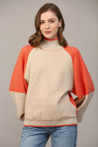 FATE - KNIT COLORBLOCK SWEATER -SMALL