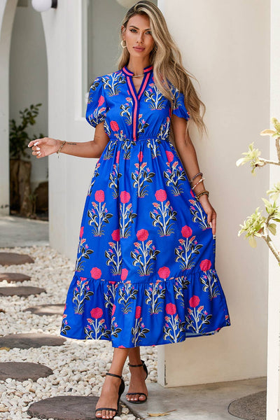 Faith - Floral High Waist Maxi Dress: private label