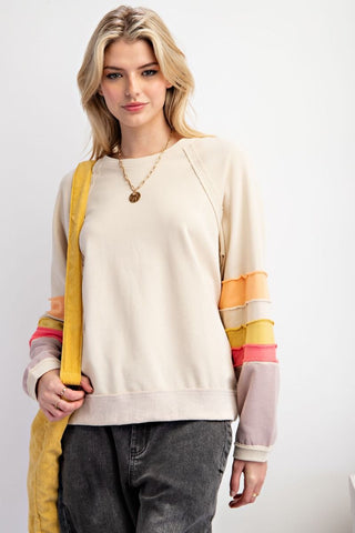 LOOSE FIT TERRY KNIT PULLOVER