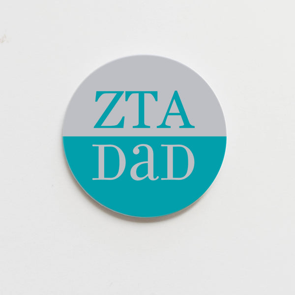 Good Vibez Collegiate (M&V Greek Designs) - Zeta Tau Alpha Parent Button - 2.25 inch: Mom