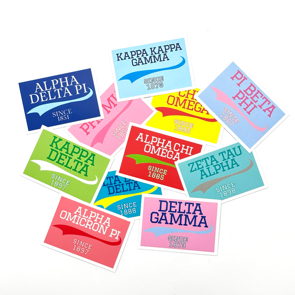 Sorority Sticker - Collegiate Design