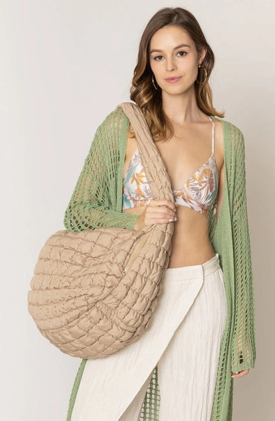 Quilted Puffer Tote Bag