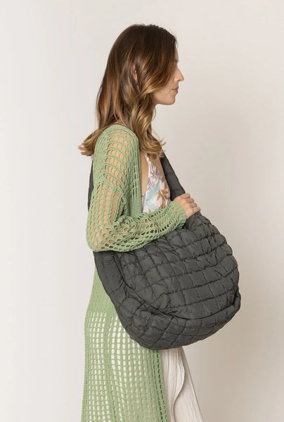 Quilted Puffer Tote Bag
