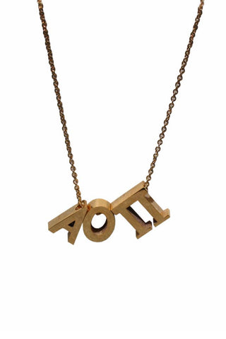 Sorority Letter Necklace - Alpha Omicron Pi