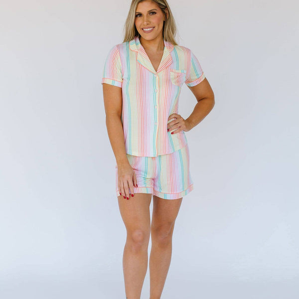 Mary Square - Sunset Stripe Charlotte Short Set