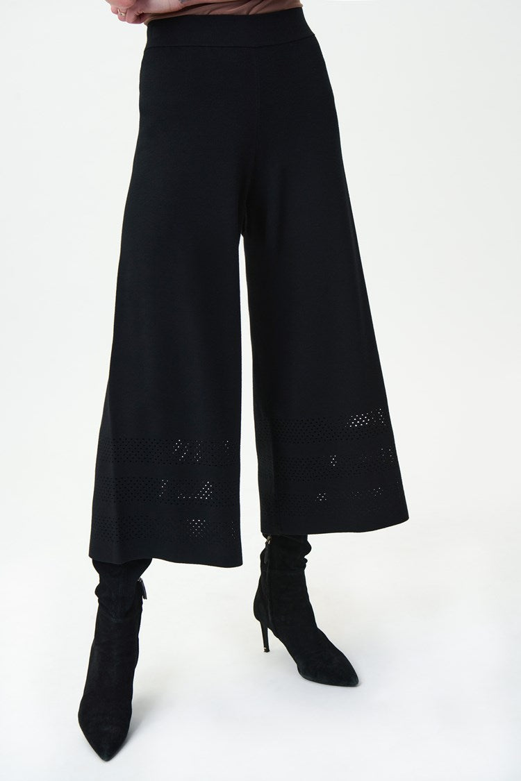 Cropped Wide-Leg Culotte Pants