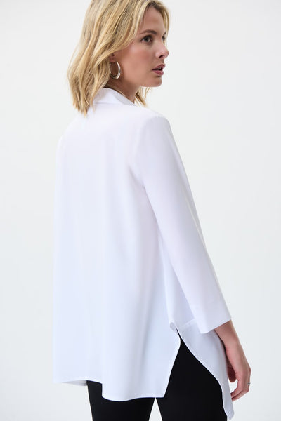 Shirt Collar Asymmetrical Blouse