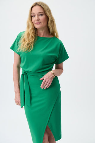 Scuba Crepe Sheath Dress - Foliage