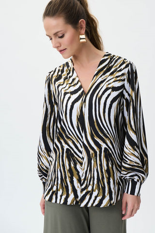 Animal Print Satin Top 231191