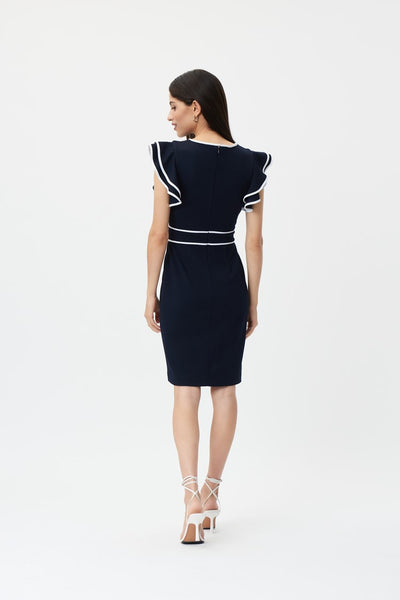 Ruffled Sleeve Sheath Dress