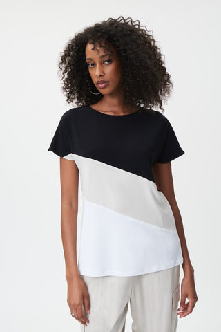 Colour-Block Short-Sleeve Top