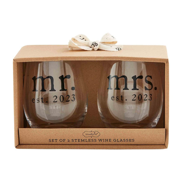 MR. & MRS. WINE GLASS SET