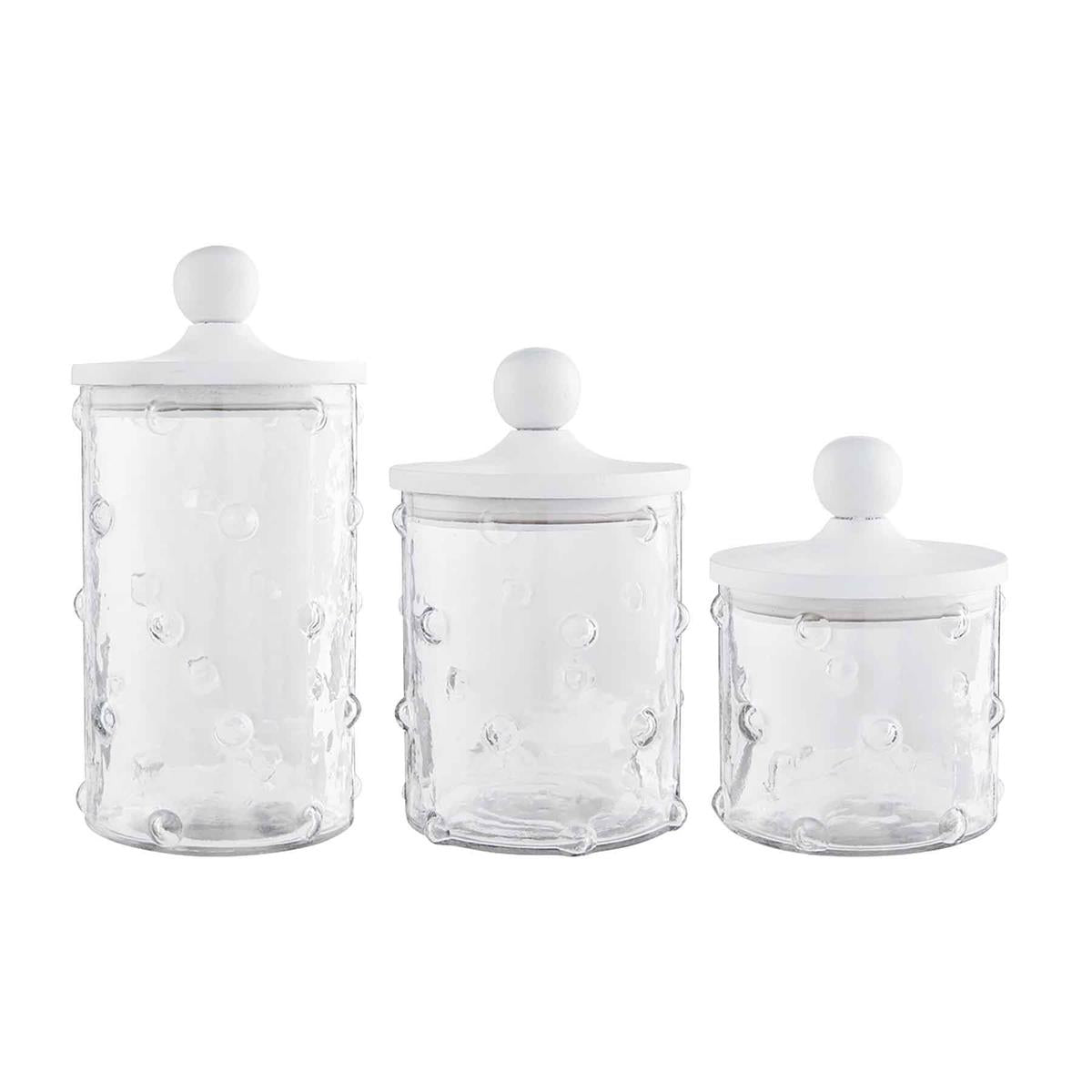 Sm Hobnail Glass Cannister