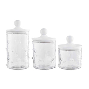 Lg Hobnail Glass Canister