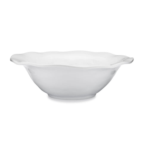 Ruffle 12” White Melamine Round Serving Bowl