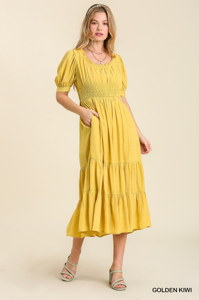 Goldem Kiwi Dress – Claire & Schuster