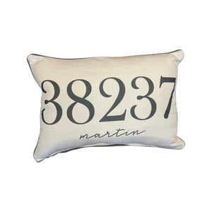 Zip Code Pillow