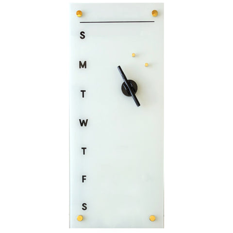 Days of the Week Glass Magnet Board
