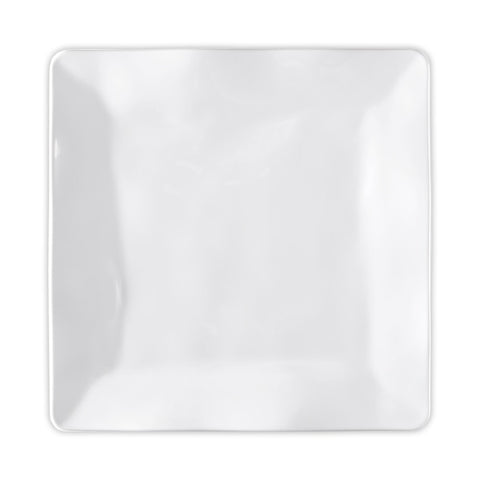 Ruffle White Melamine Square Dinner Plate/Platter