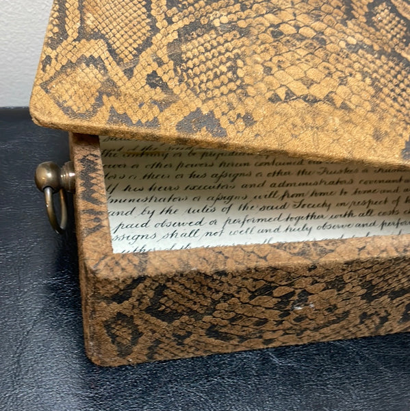 Python Leather Desk Box